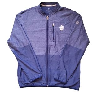 Toronto Maple Leafs Adidas Climacool Zip Up Jacket. Blue. Medium.